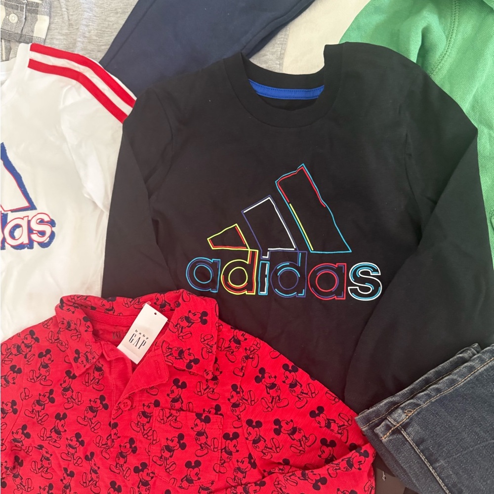 New boys Sz 4 bundle shirt, hoodie, sweatpants adidas, gap, disney, champion - Picture 6 of 10